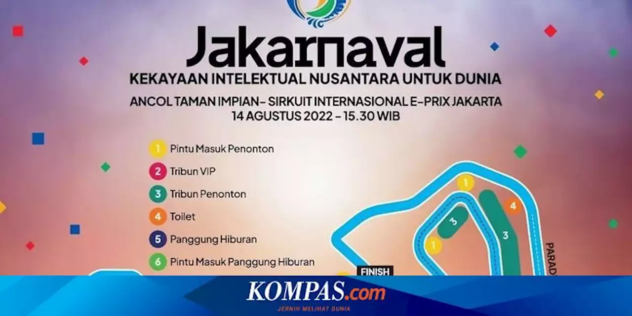 Jakarnaval 2022 di Sirkuit Formula E Digelar Sore Ini, Ini Lokasi Parkirnya