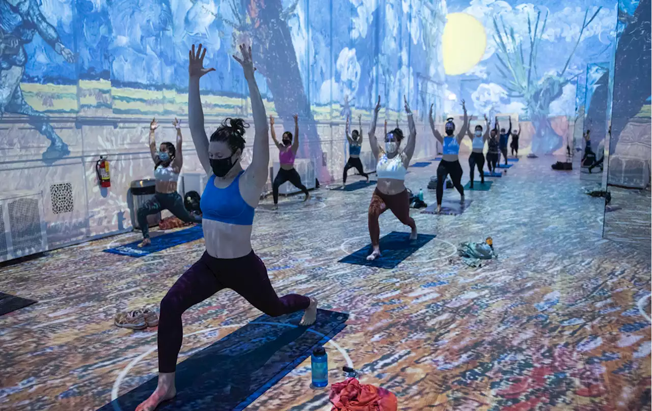 San Antonio's immersive Van Gogh installation launches weekend yoga series with Starry Night backdrop