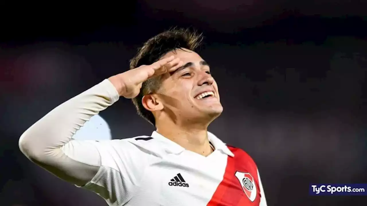 La emotiva razón detrás del festejo de Solari tras su debut goleador en River - TyC Sports