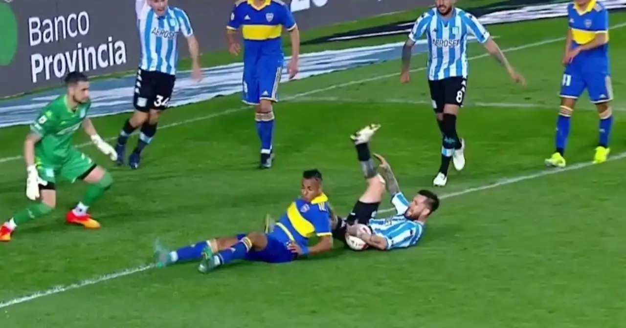 Racing vs Boca: la mano que desató el polémico final en Avellaneda