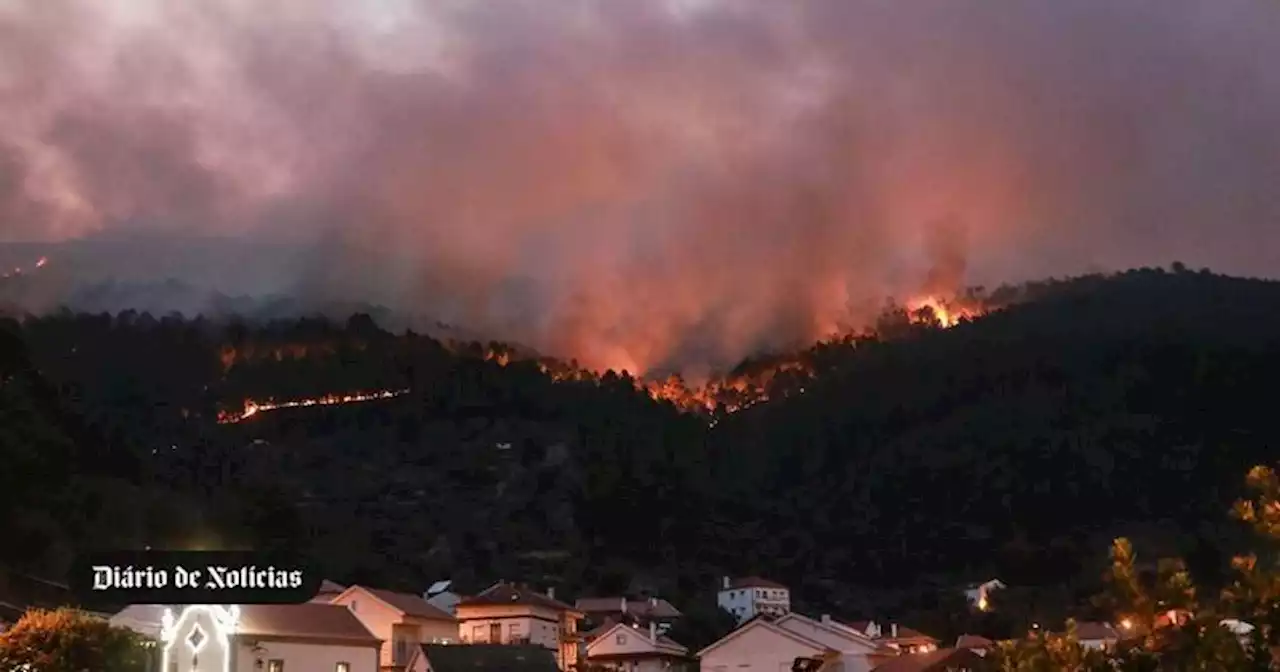 Mais de 250 operacionais combatem fogos com em Tomar e Abrantes