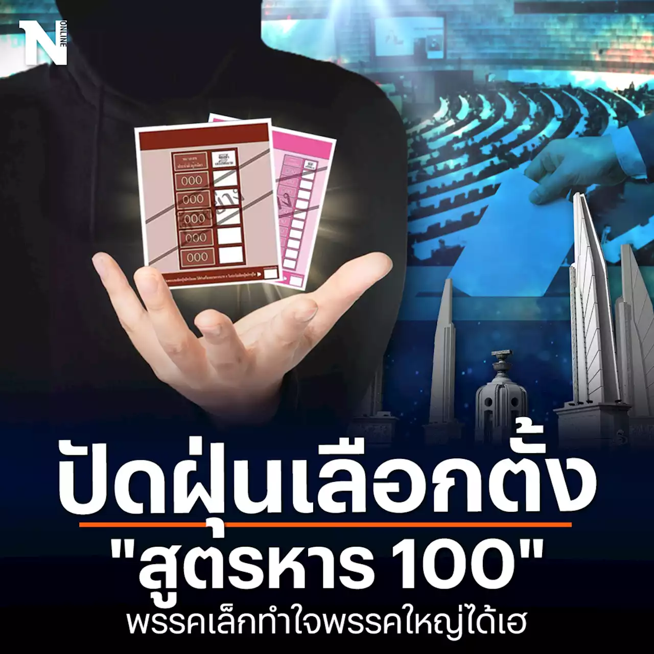 คืนชีพ'สูตรหาร100' กม.เลือกตั้ง ส.ส. 'พรรคใหญ่'ได้เปรียบจุดจบ'พรรคเล็ก'