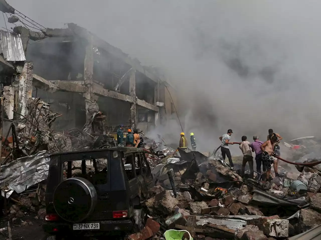 Fireworks warehouse explodes in Armenian mall, killing three, injuring dozens