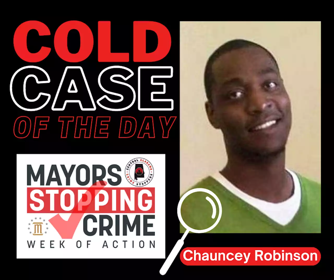 Cold Case: Can You Help Solve the Murder of Chauncey Robinson? - Alabama News