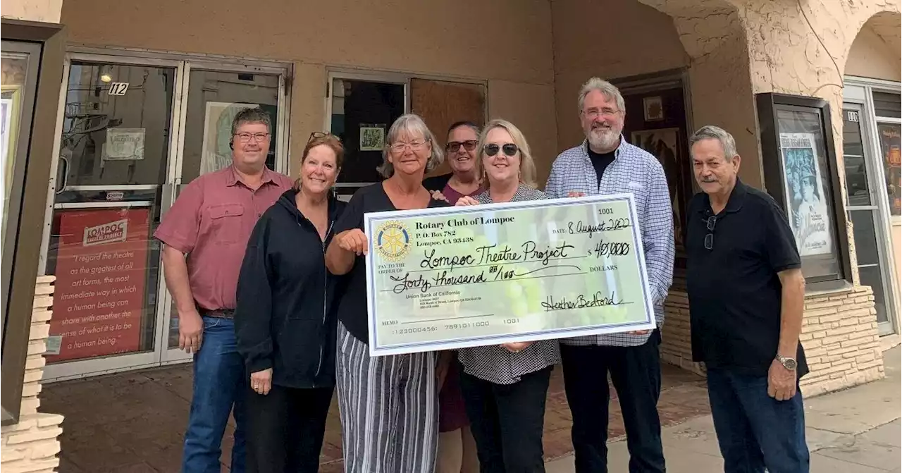 Lompoc Rotary makes $40K donation to Lompoc Theatre Project