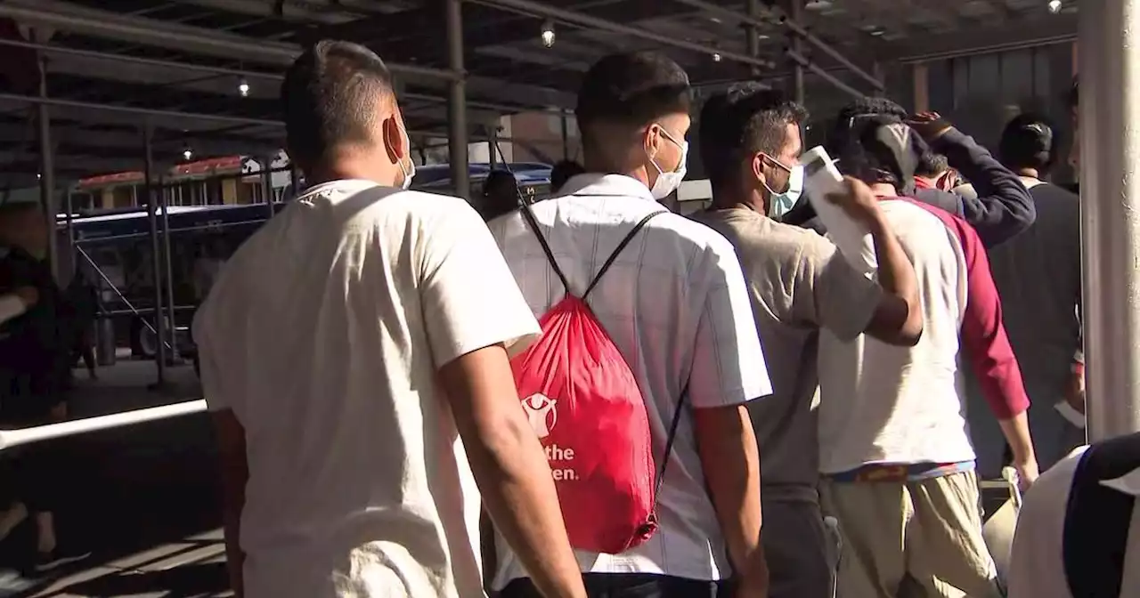 Timothy Cardinal Dolan meets with migrant families sent to New York from Texas