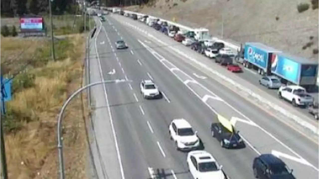 'Expect major delays': Gravel truck crash snarls highway traffic near Victoria