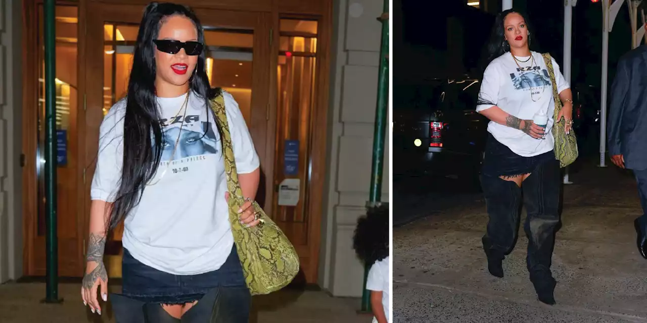 Are Thigh High Boots and Denim Shorts Making a Comeback? Rihanna Seems to Think So | Elle Canada