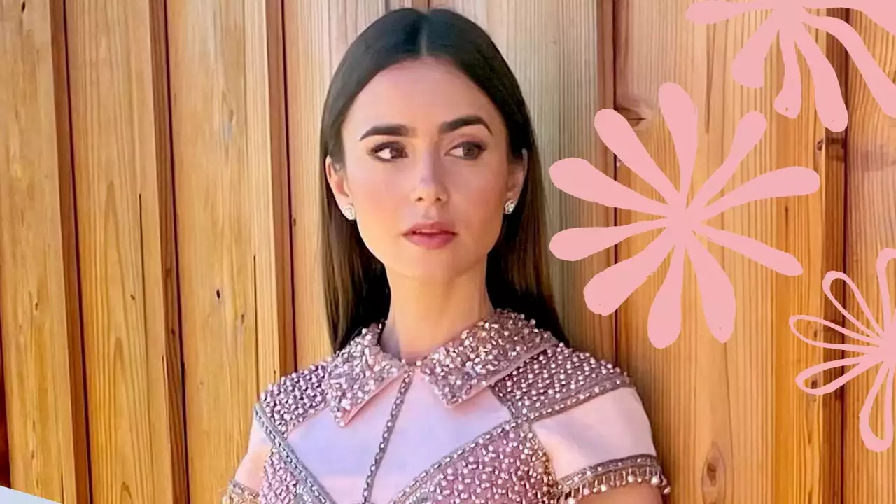 Lily Collins looks so cool with this icy blonde pixie cut