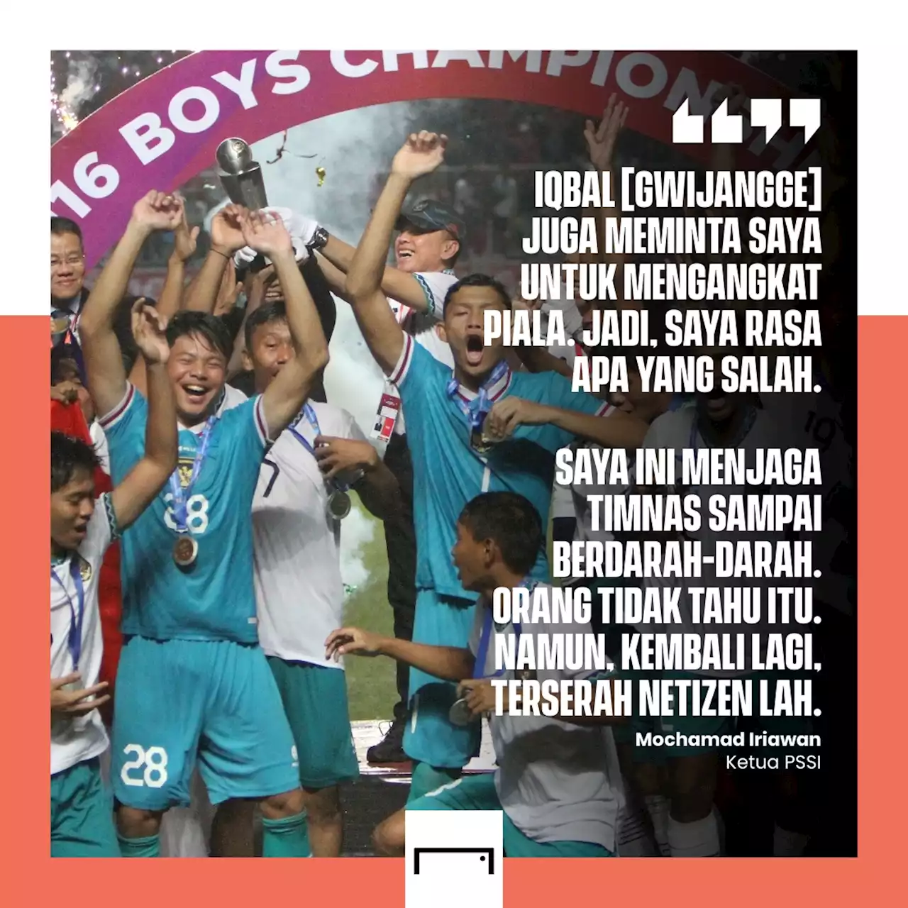 'Saya Jaga Timnas Indonesia Sampai Berdarah-Darah' - Iriawan Soal Ikut Angkat Trofi Piala AFF U-16 | Goal.com Indonesia