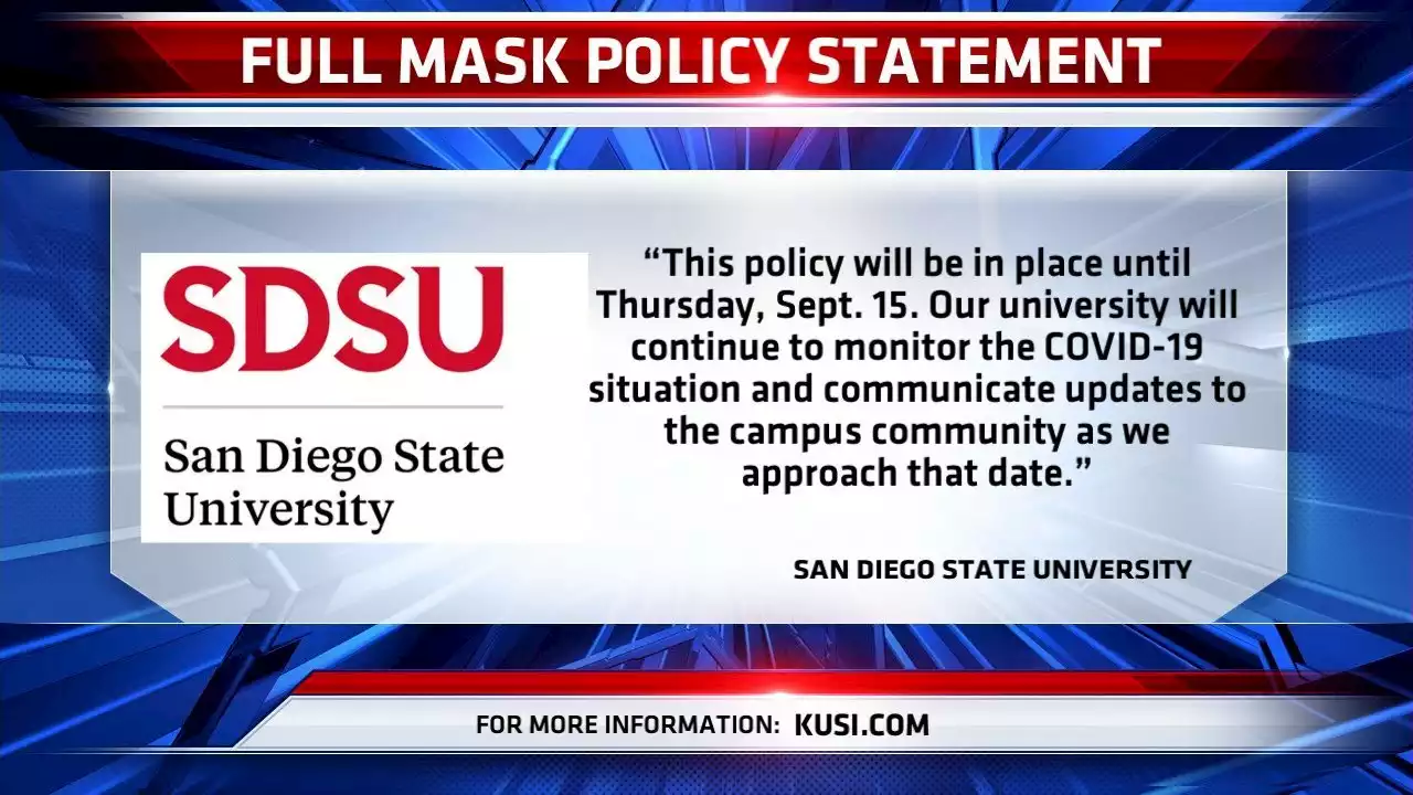 SDSU insists on mask mandate despite recent relaxation of pandemic guidelines -