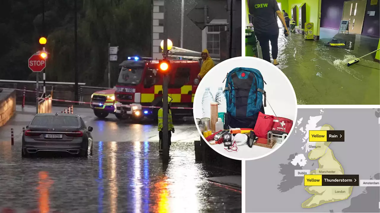 'Pack an emergency bag': Brits warned to prepare for flash floods as thunderstorms set to batter UK