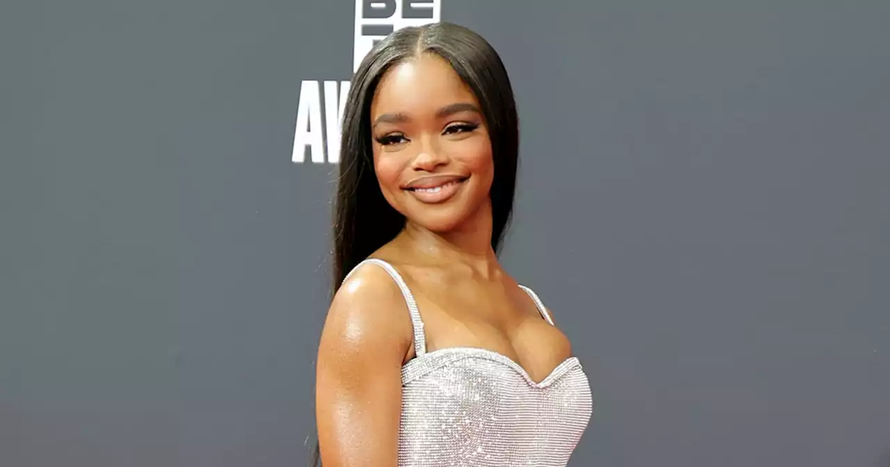 Marsai Martin's Birthday Dress Has a Thigh-High Slit and Embellished Neckline