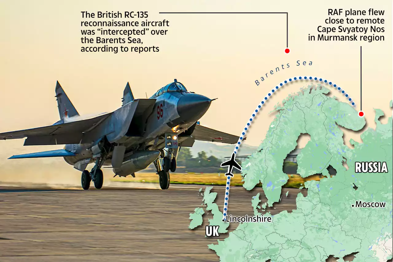 Russia 'intercepts' British spy plane after aircraft 'crossed Putin's borders'