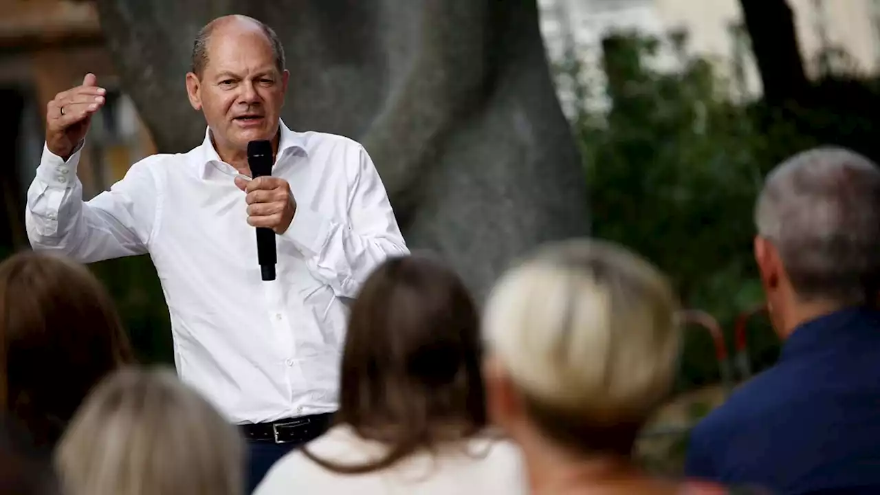 Olaf Scholz bei Auftritt in Neuruppin niedergebrüllt