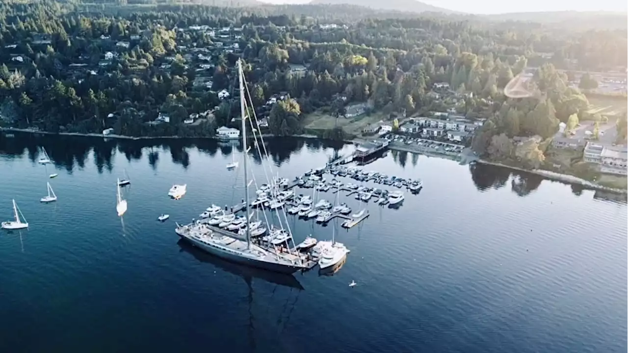 One of the world's largest sailing yachts arrives on Vancouver Island