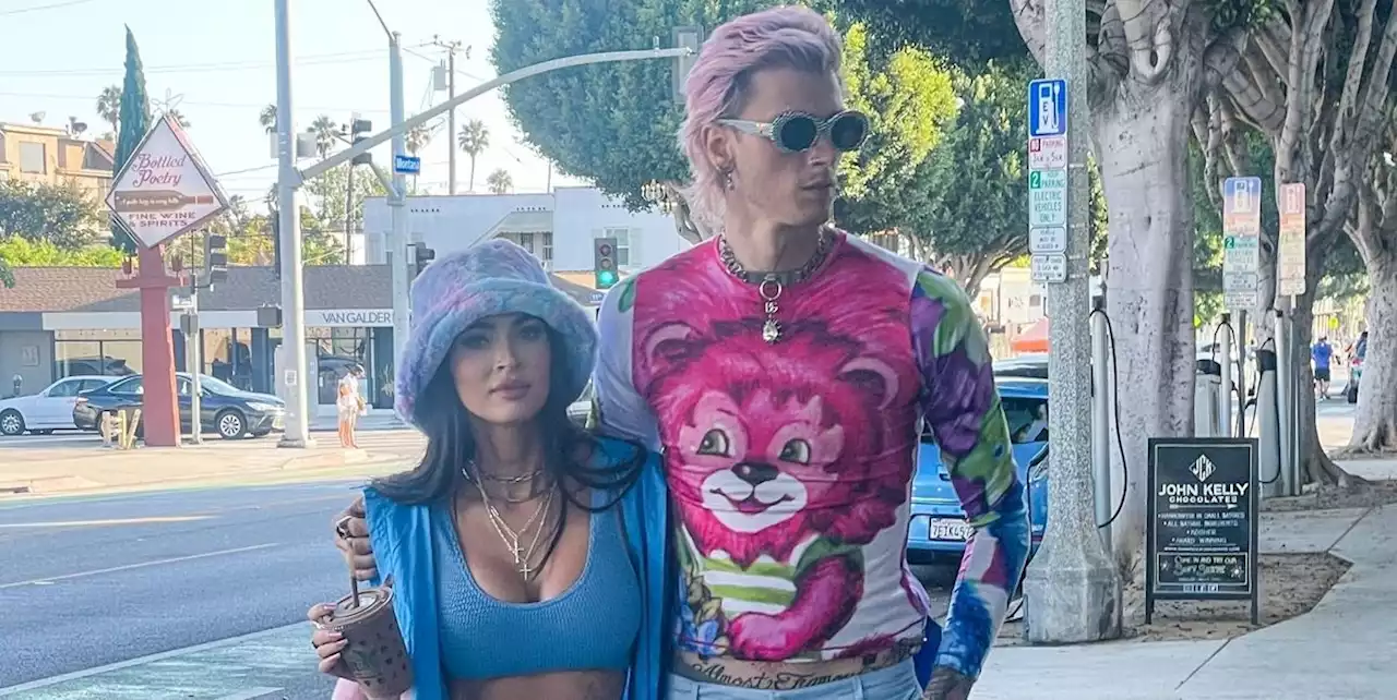 Megan Fox and Machine Gun Kelly Dispel Split Rumors in Coordinating Cotton Candy Looks