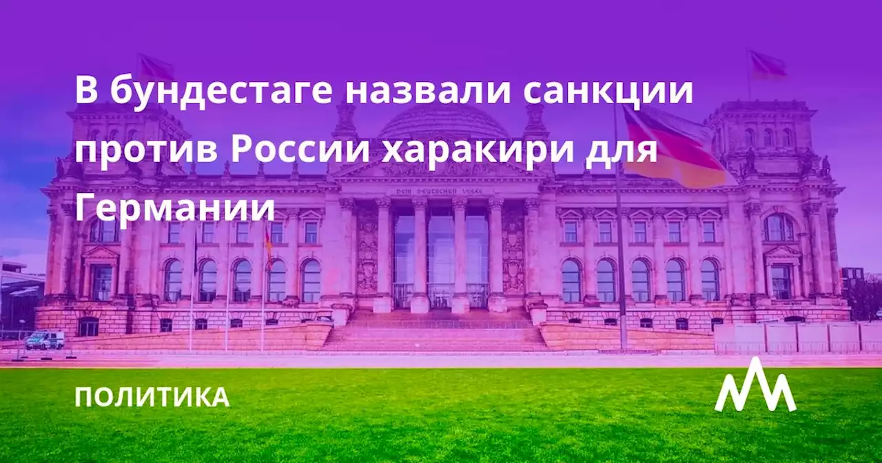 В бундестаге назвали санкции против России харакири для Германии