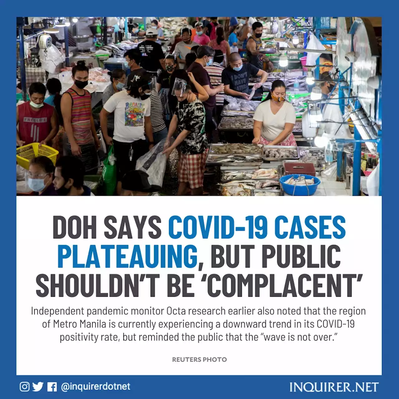 DOH says COVID-19 cases plateauing, but public shouldn’t be ‘complacent’