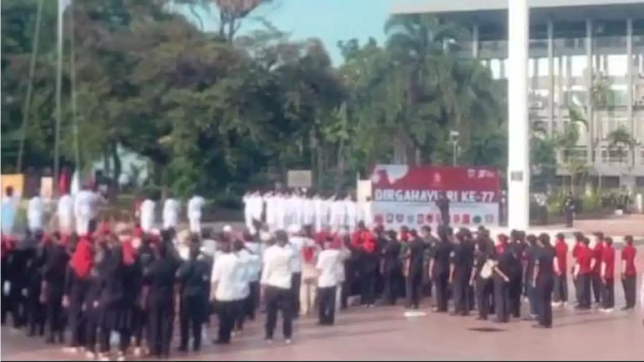 Generasi Penerus Tentara Pelajar Upacara HUT RI ke-77 di Monumen Proklamasi, Para Cucu Jadi Pilar