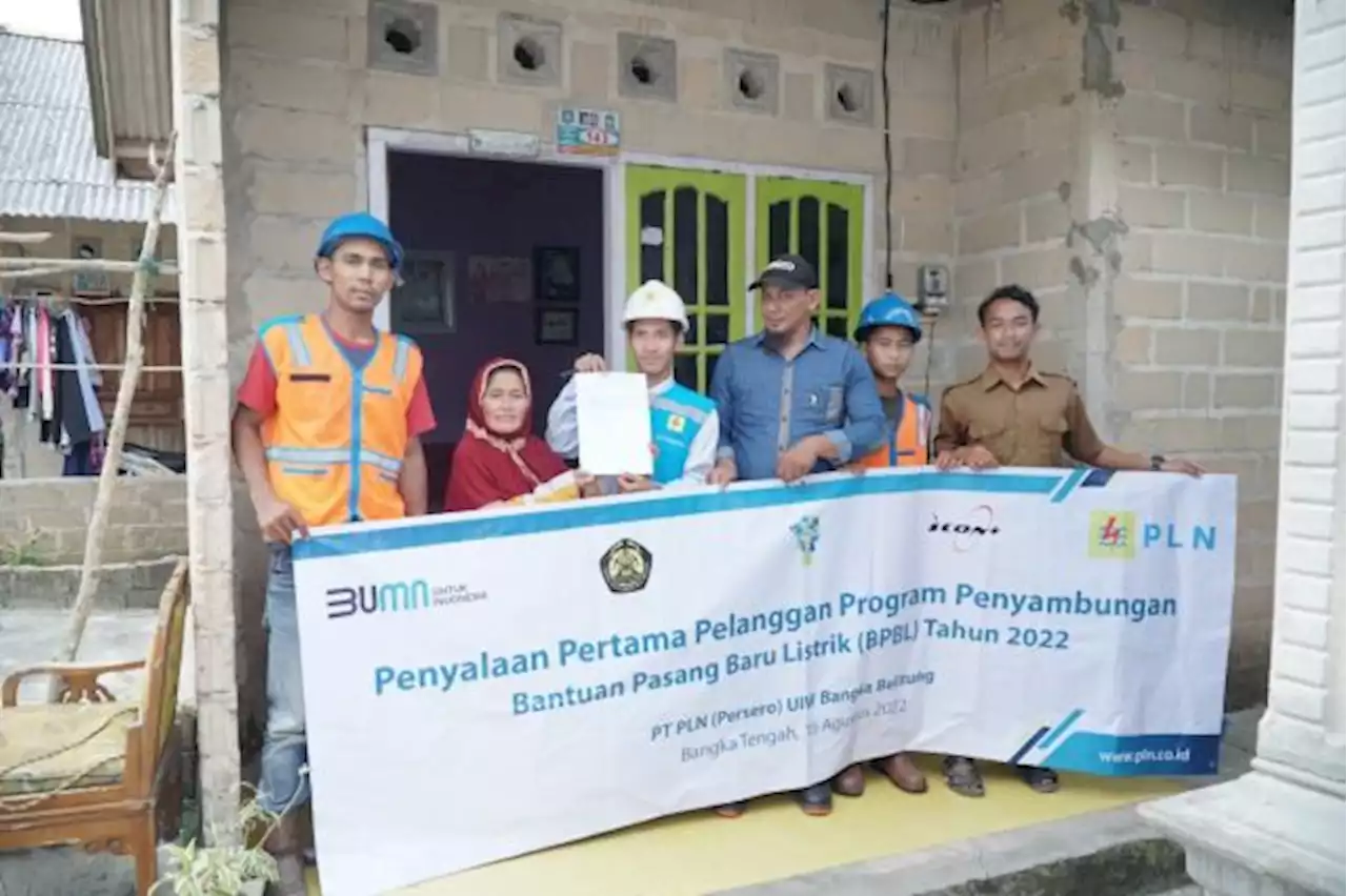 Sambut HUT-77 RI, PLN Babel Jalankan Program Pasang Baru Listrik Gratis