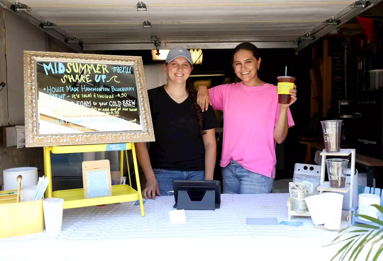 Sisters roasting and selling coffee in speakeasy-style cafe in Jersey Shore garage