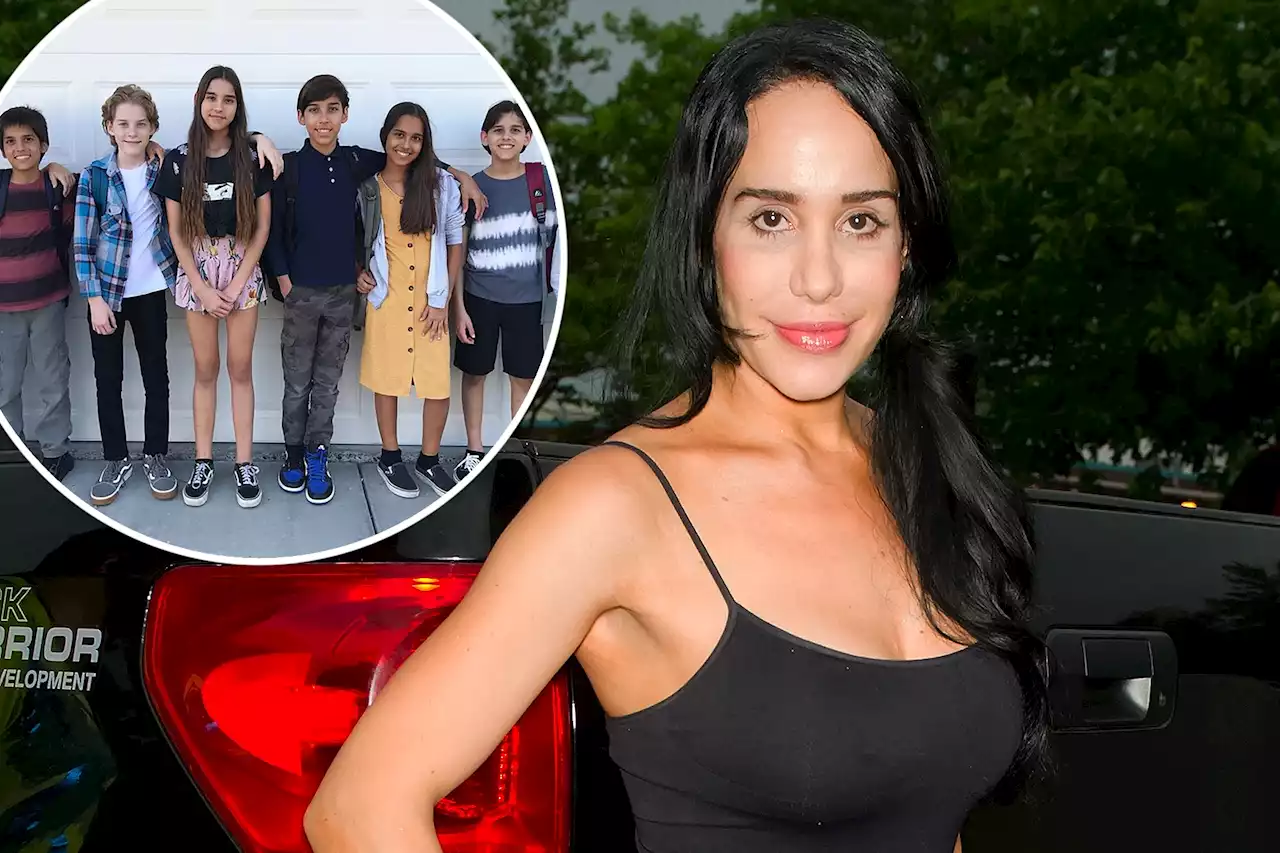 ‘Octomom’ Nadya Suleman’s kids start 8th grade in back-to-school photo