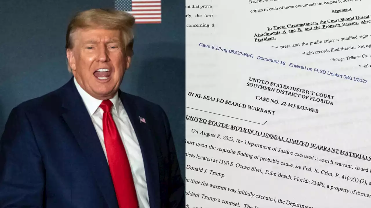 &#8216;Highly sensitive&#8217;: US Department of Justice oppose release of Trump raid affidavit