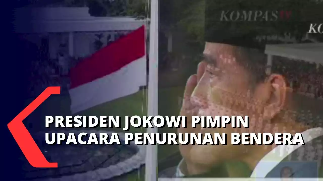 Momen Presiden Jokowi Jadi Inspektur Upacara Penurunan Bendera HUT RI ke-77 di Istana Negara Jakarta