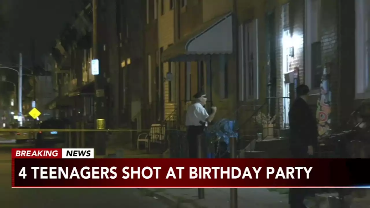 4 teens shot during North Philadelphia birthday party