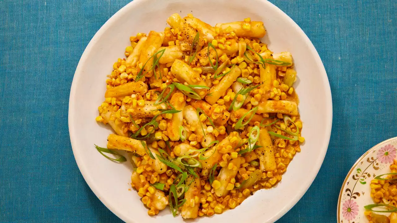 Miso-Brown-Butter Rice Cakes With Corn