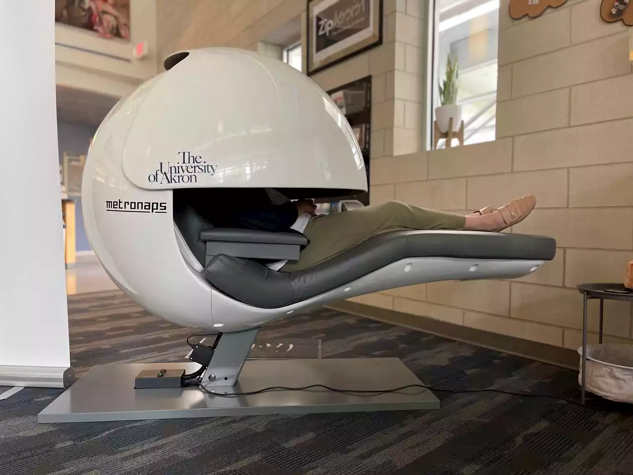 University of Akron installs nap pods on campus to help students rest, recharge