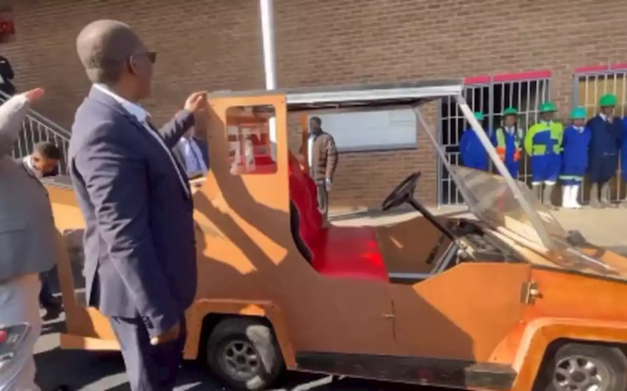 John Orr students present solar-powered car during school's official launch