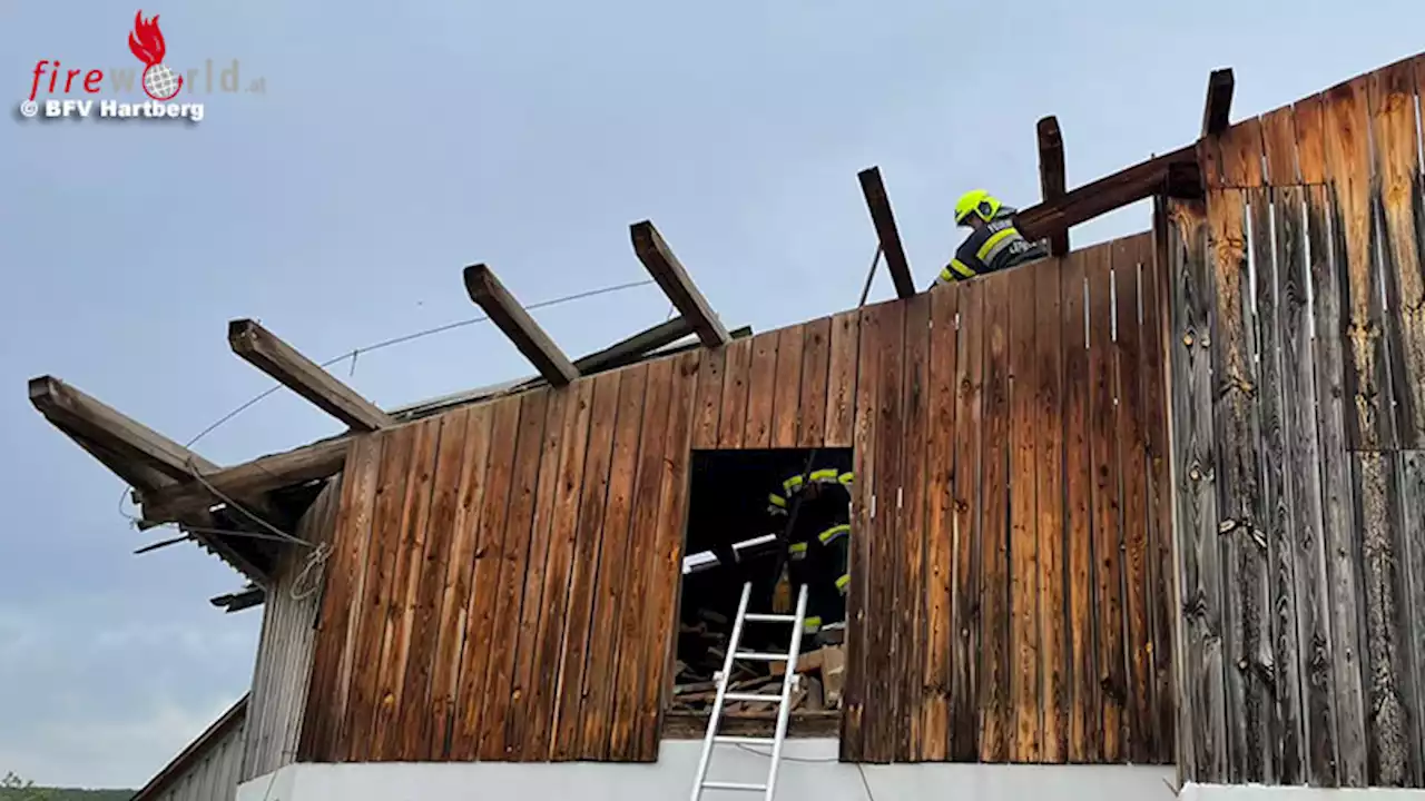 Stmk: Heftige Unwetterfront am 18.08.2022 → Feuerwehren aus dem Bereich Hartberg im Unwettereinsatz