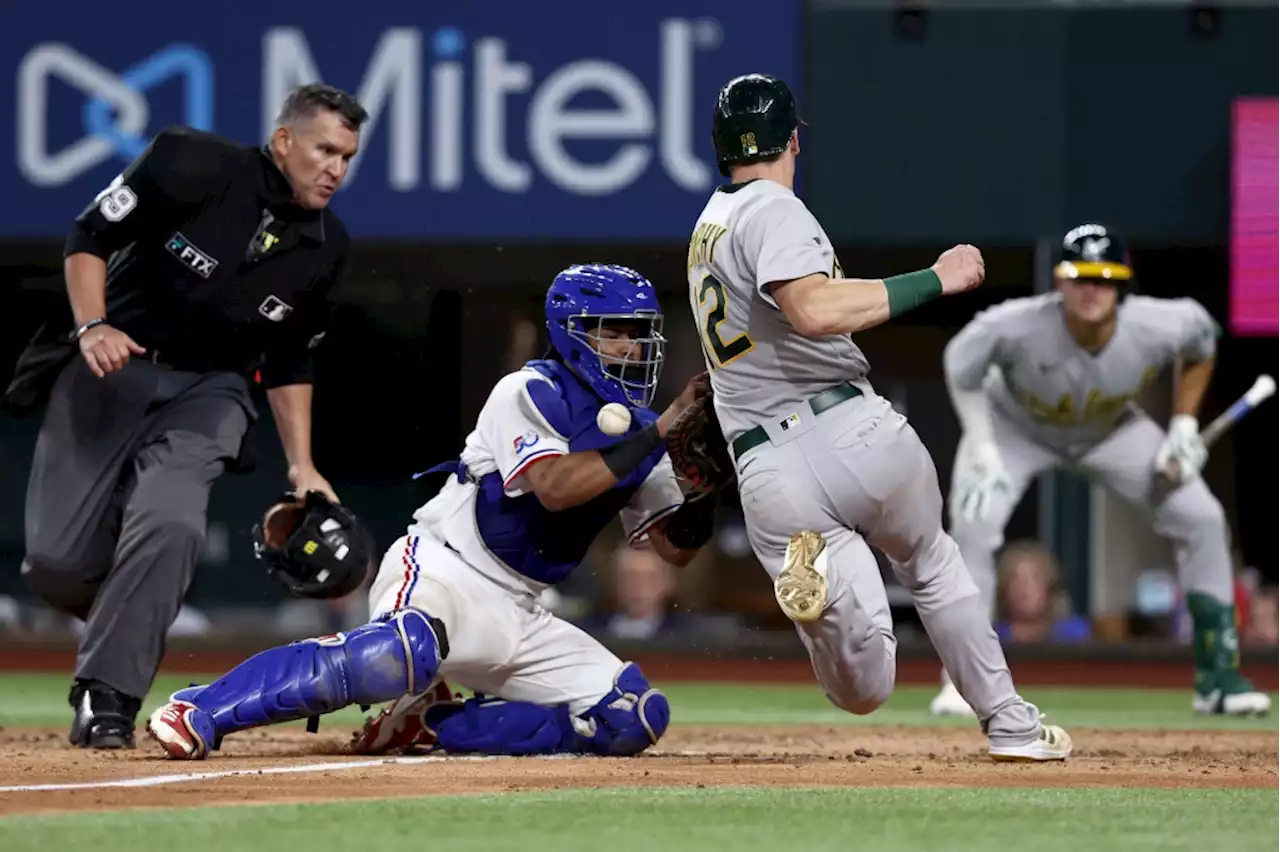 Murphy hits 2 HRs, Langeliers homers as A’s roll past Texas