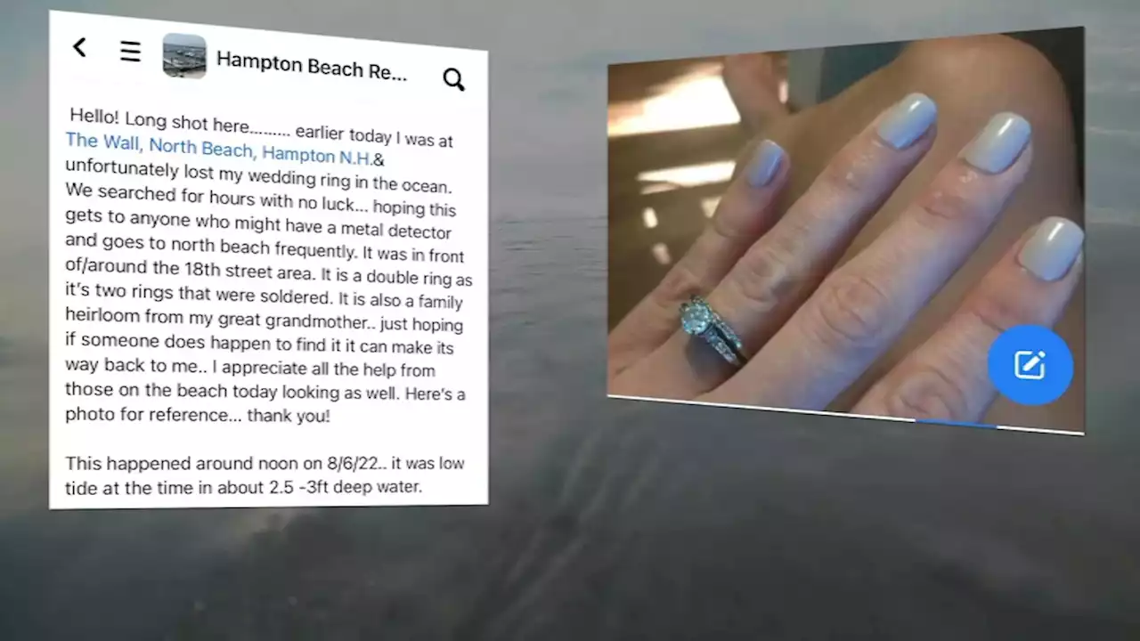 Mass. Woman Reunited With Ring She Lost at the Beach Thanks to Facebook Post