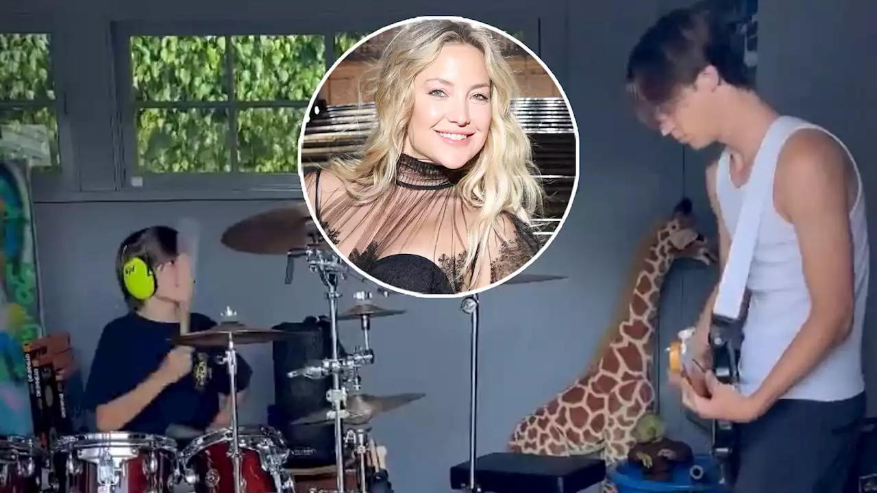 Kate Hudson Shares Video of Her Sons Ryder and Bingham's Rock n' Roll Jam Session