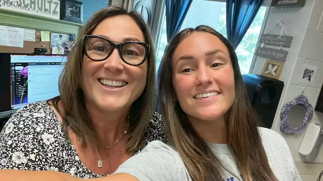 Mother, daughter teaching at same school savoring the moment before retirement