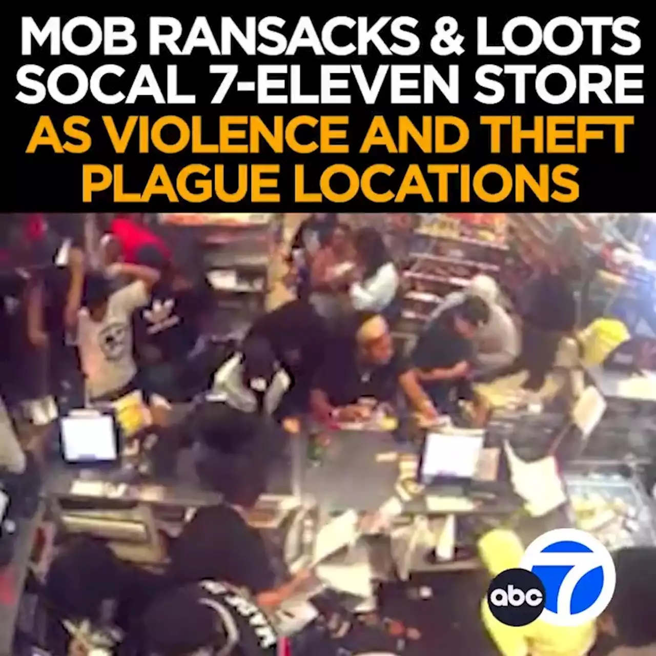 Caught on video: Large group ransacks, vandalizes 7-Eleven store after South LA street takeover