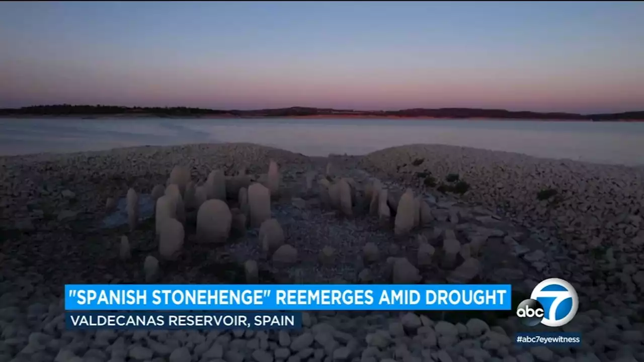 Ancient 'Spanish Stonehenge' emerges into sight as drought shrinks reservoir near Madrid