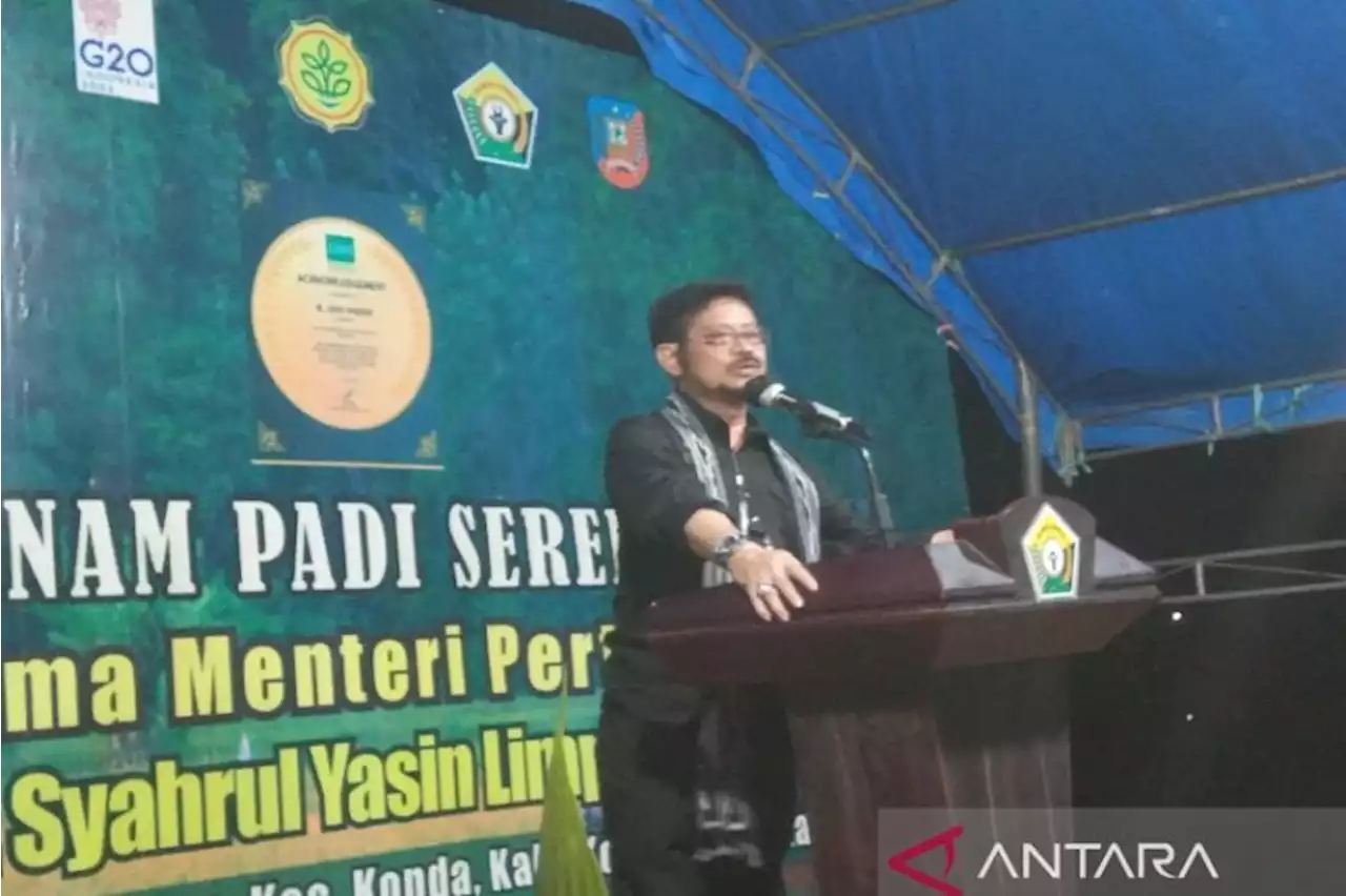 Mentan minta petani padi di Sultra bisa panen hingga 8 ton per hektare