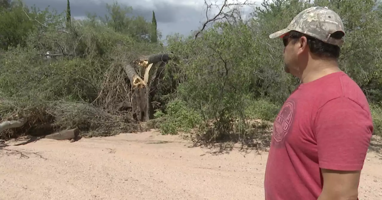 Flash flood threatens homes in Benson neighborhood