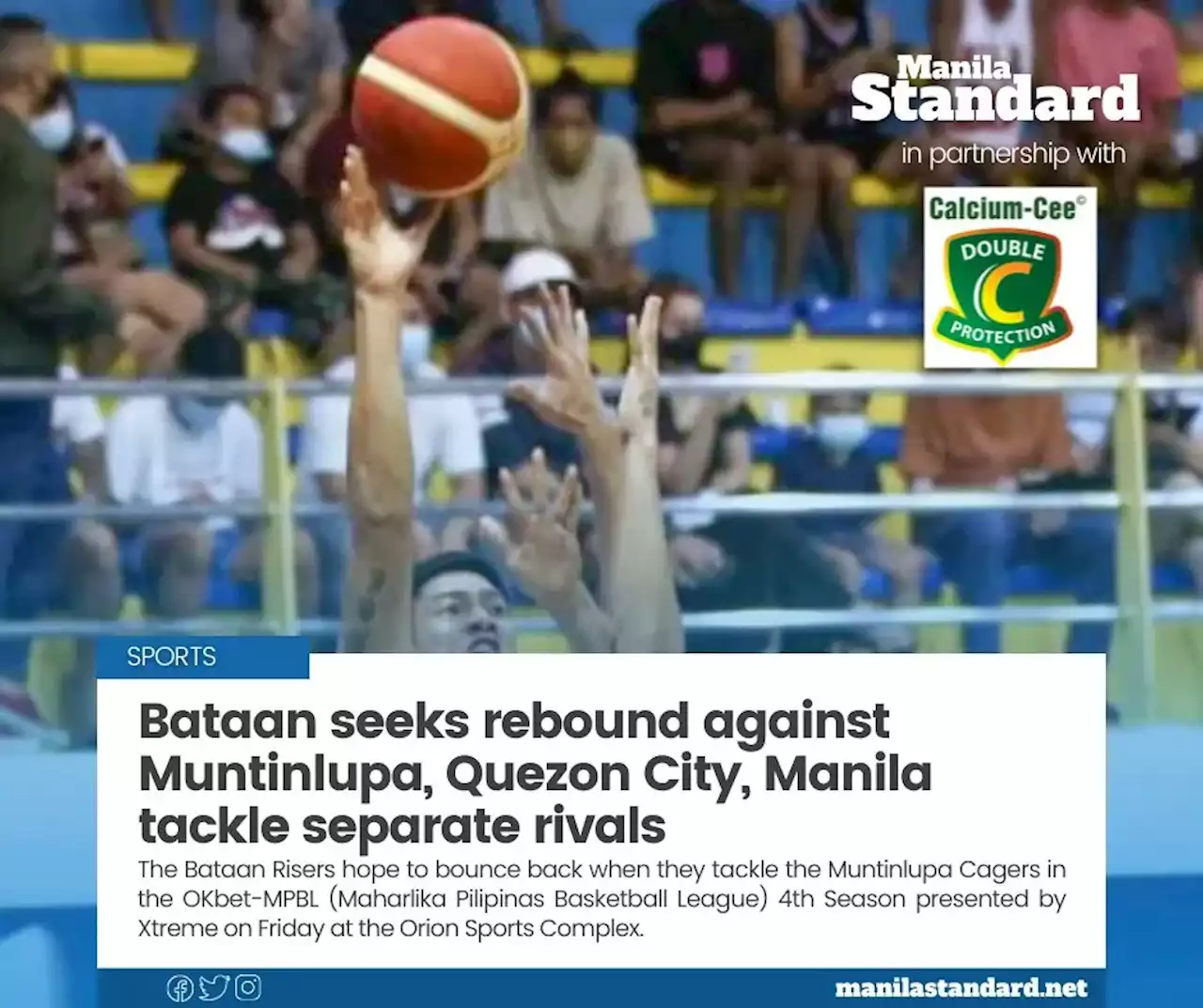 Bataan seeks rebound against Muntinlupa, Quezon City, Manila tackle separate rivals