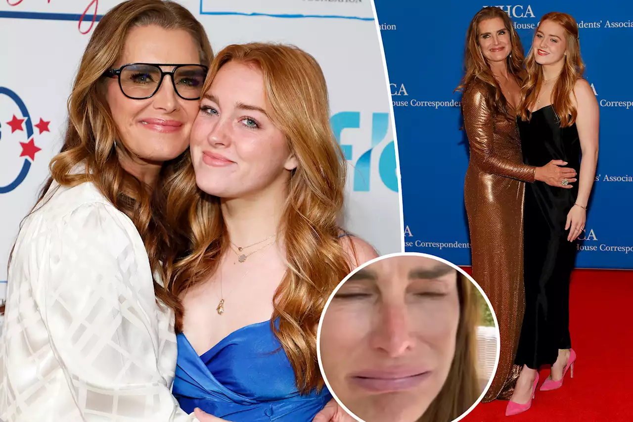 Brooke Shields breaks down as daughter Rowan leaves for college