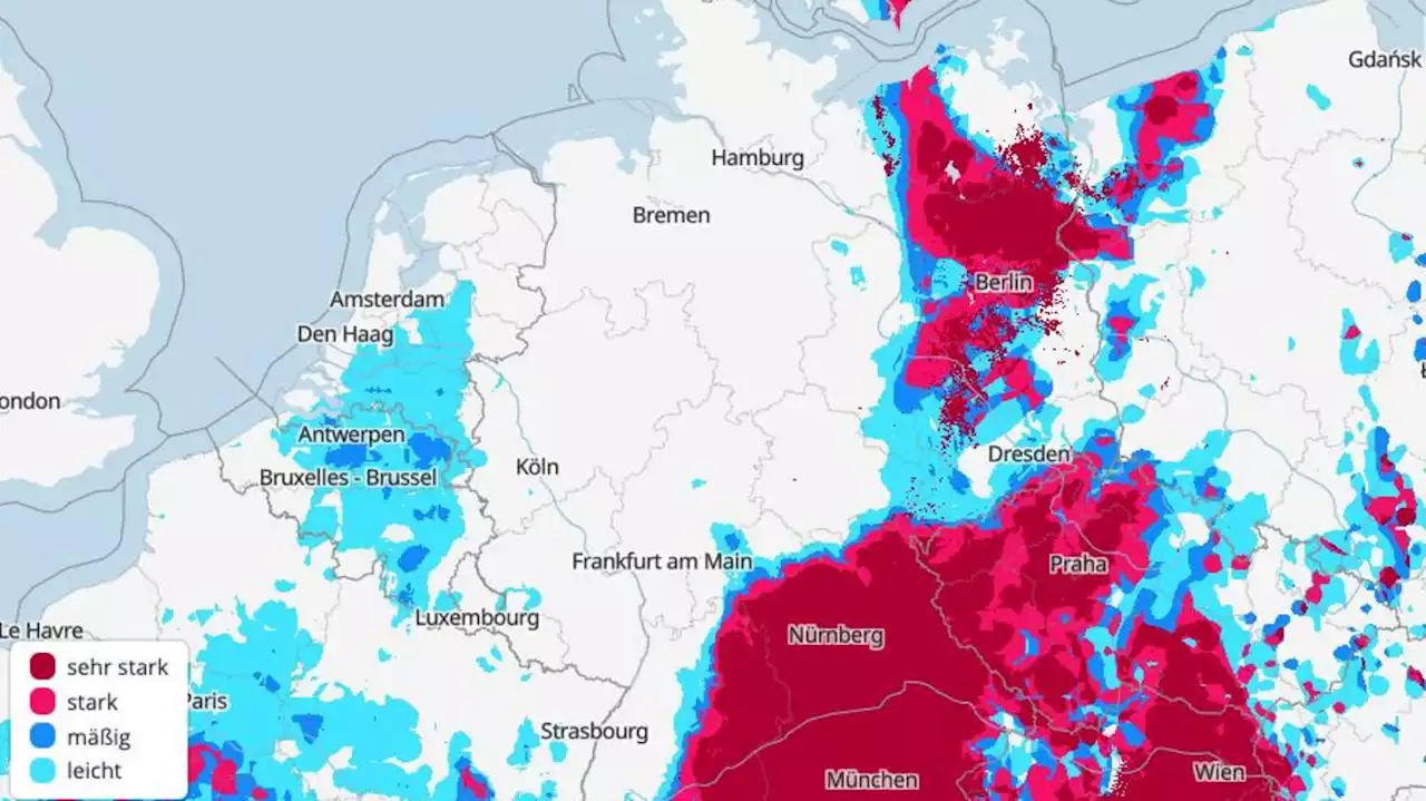 Nach der Hitze: Diese Karte zeigt, wo Gewitter und Starkregen erwartet werden