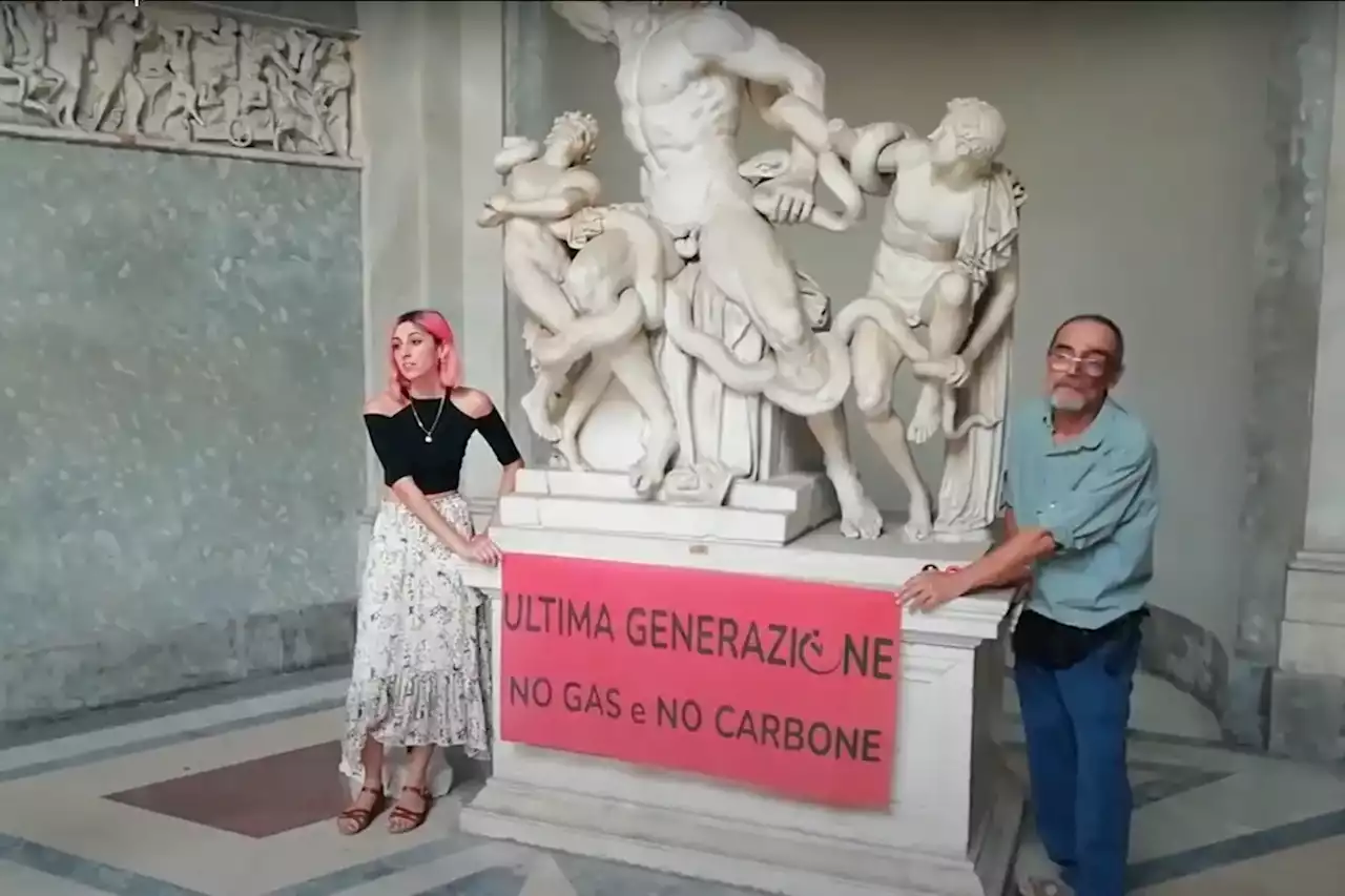 Ancient Vatican statue is latest artwork climate protesters glued hands to