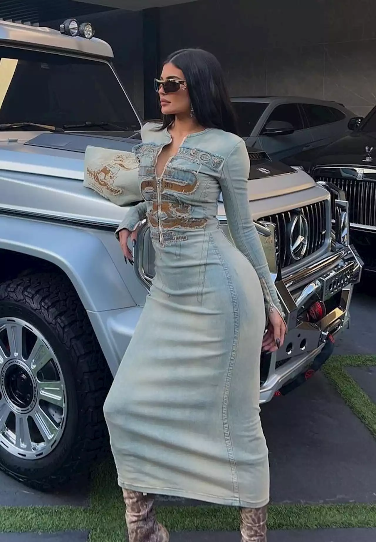 Kylie Jenner Offers a New Take on the Denim Trend