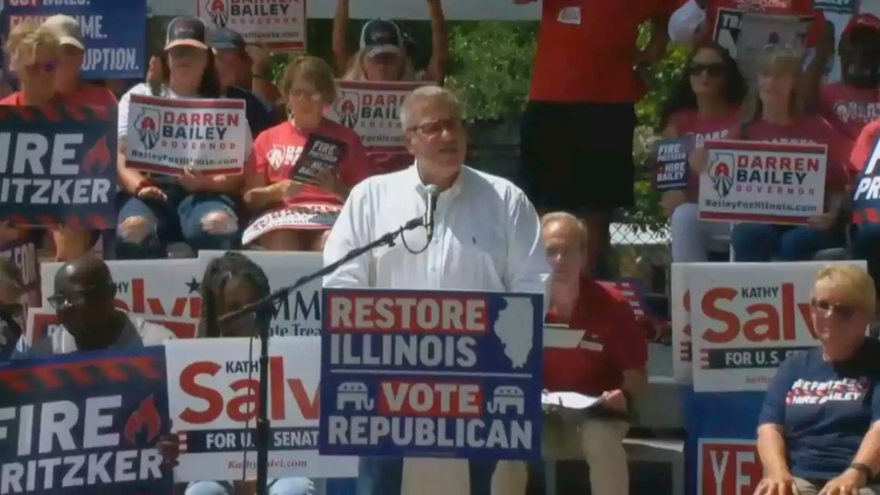 Darren Bailey Stoking Support in Governor's Race During Republican Day at the Illinois State Fair