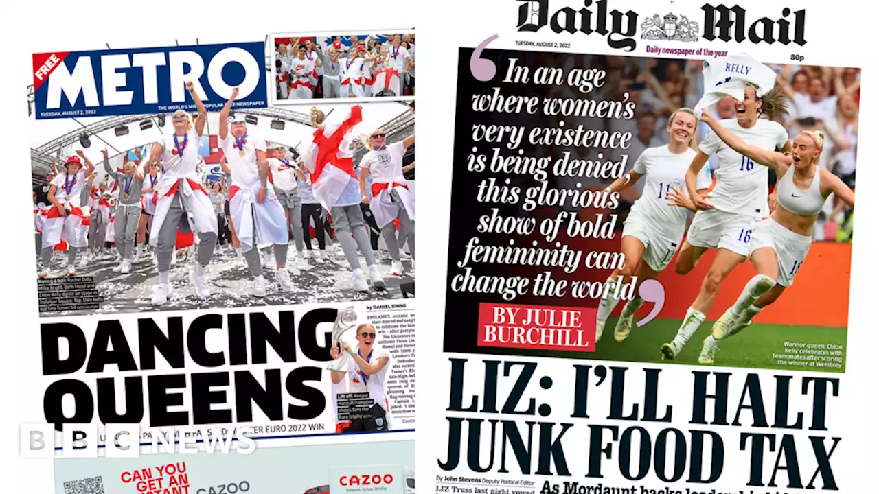 Newspaper headlines: England's Dancing Queens and Mordaunt backs Truss