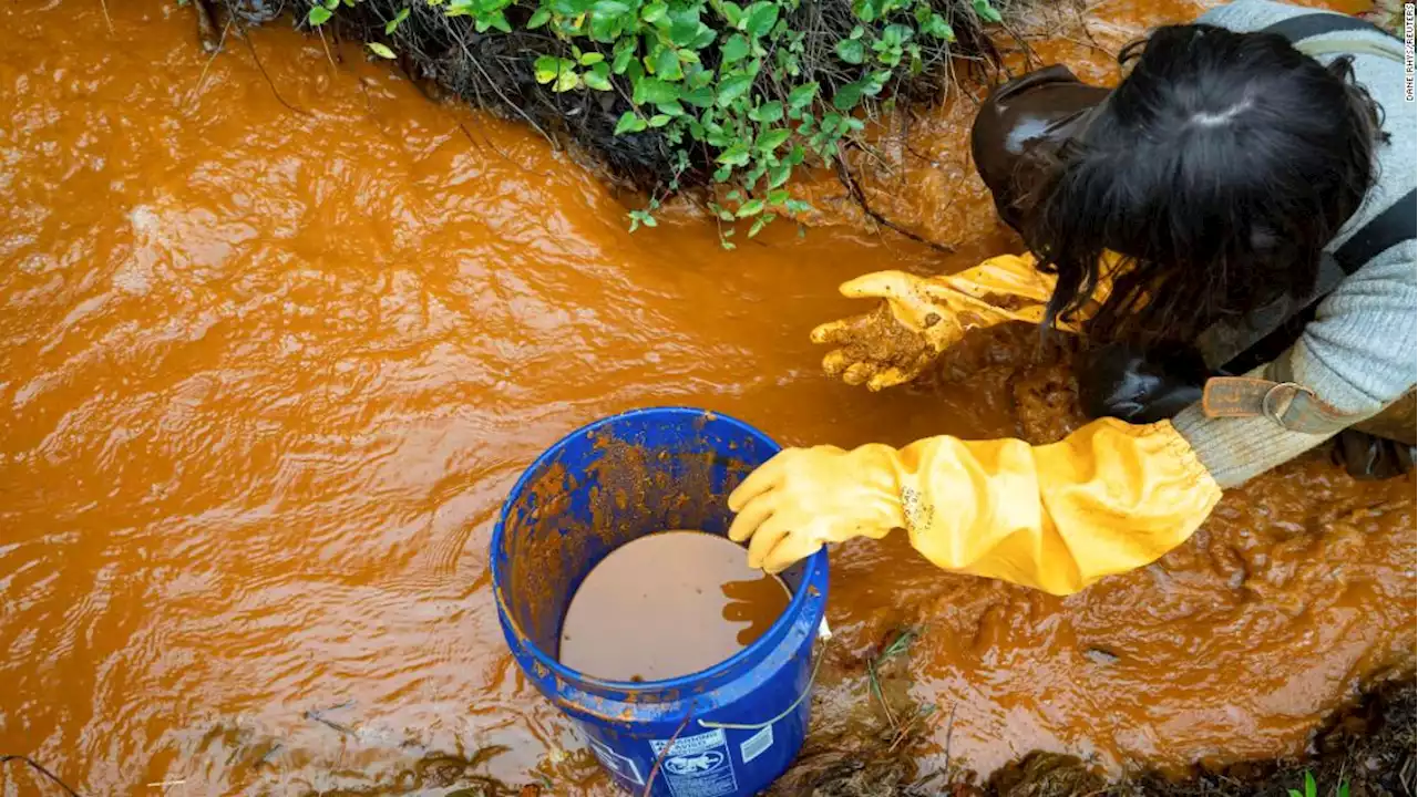 Toxic mine pollution has turned Ohio rivers orange. Now it's being made into paint.